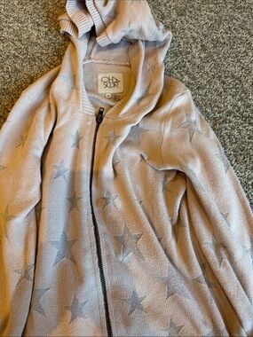 Chaser Kids Pale Pink Star Zip-Up Hoodie